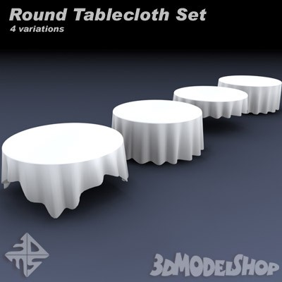 Round Tablecloth Set 3D Main Image