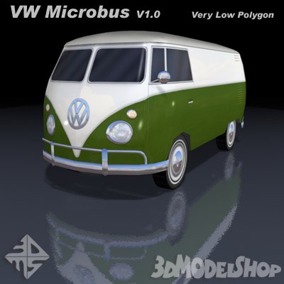 60s Mini-Bus 3D Low01 Main Image