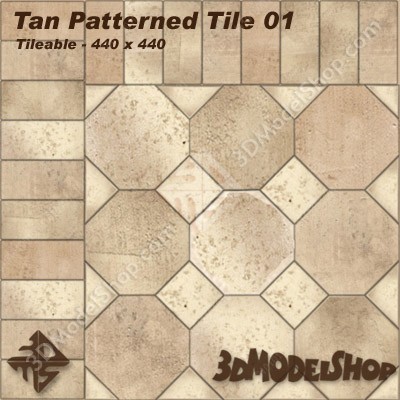 Tan Patterned Tile 01 Main Image