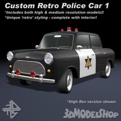Retro Police Car 1 Main Image