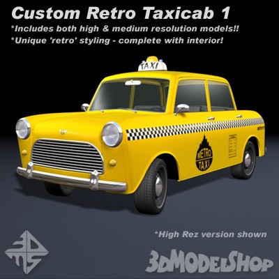 Retro Taxicab Car 1 Main Image
